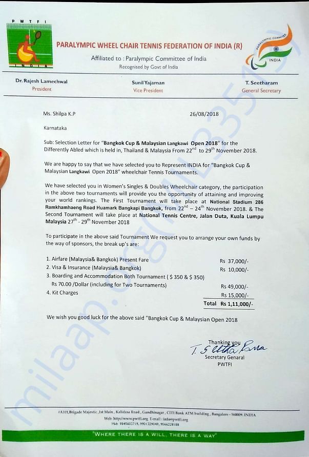 Selection Letter