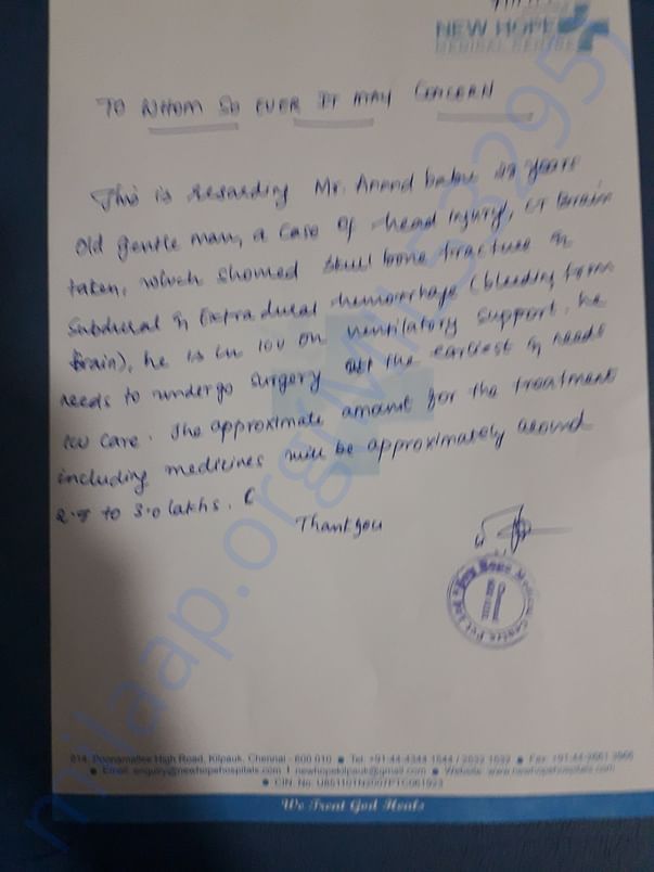 Please help anand babu to live next day