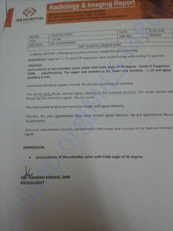 Radiology report