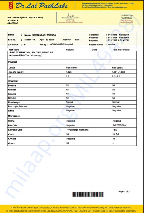 MEDICAL REPORT