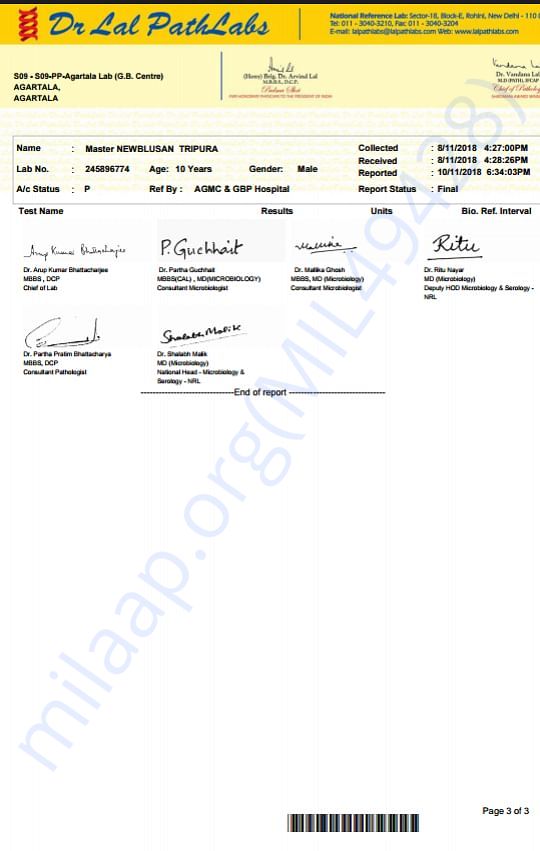 MEDICAL REPORT