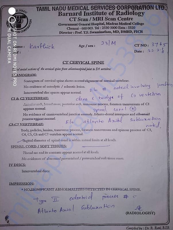 medical scan report