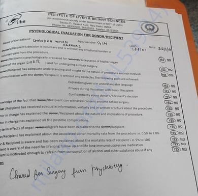 Doctors confirmation