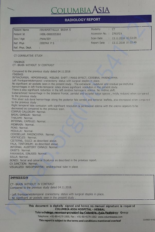 CT Scan Report