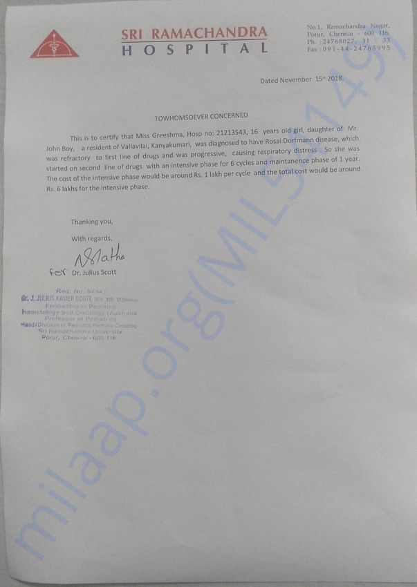 Estimation letter