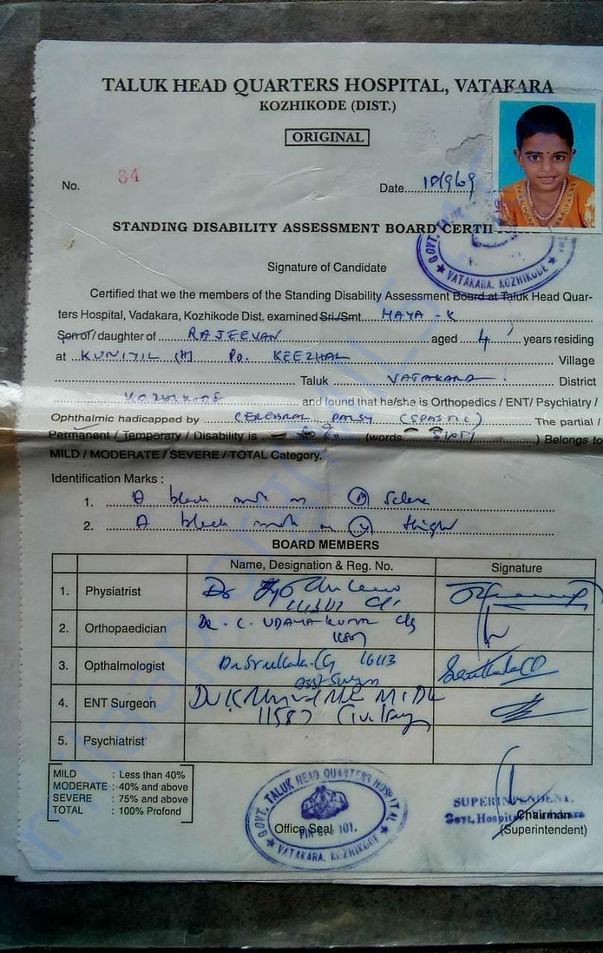 Disability assessment daughter