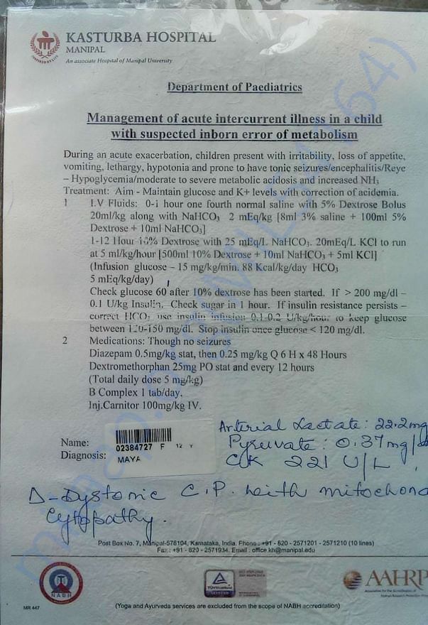 Inborn error metabolism