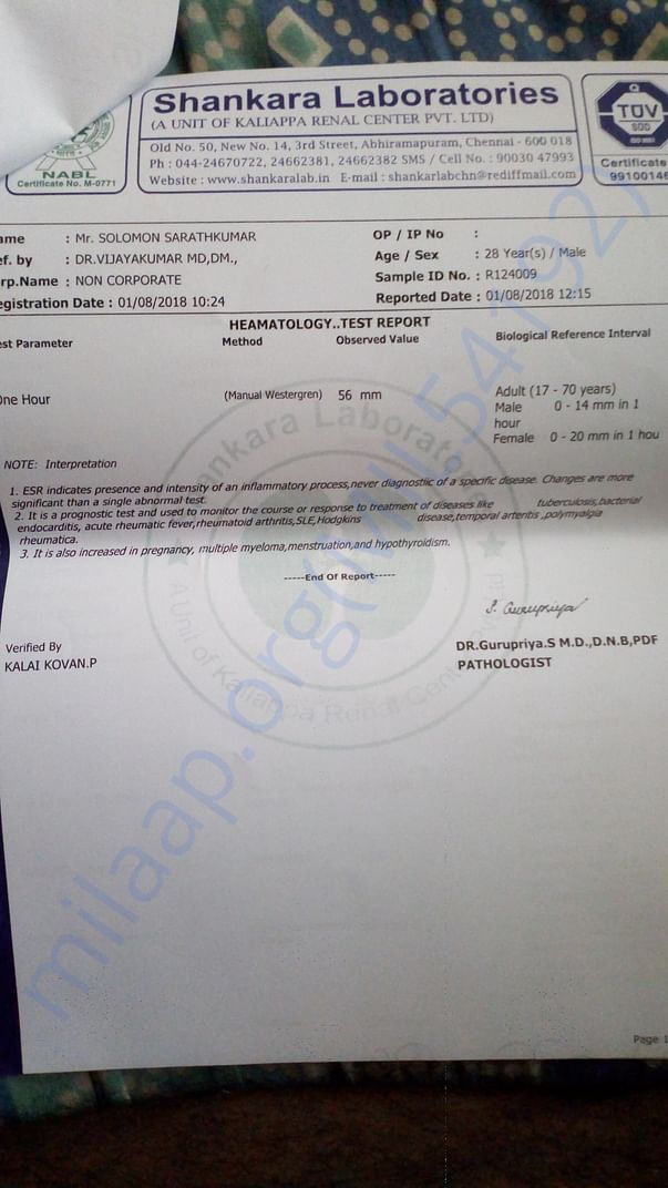 Medical report 8th month
