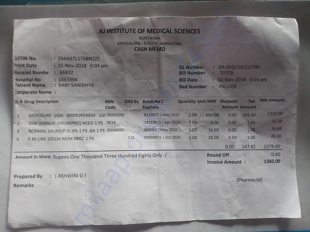 Medical bill