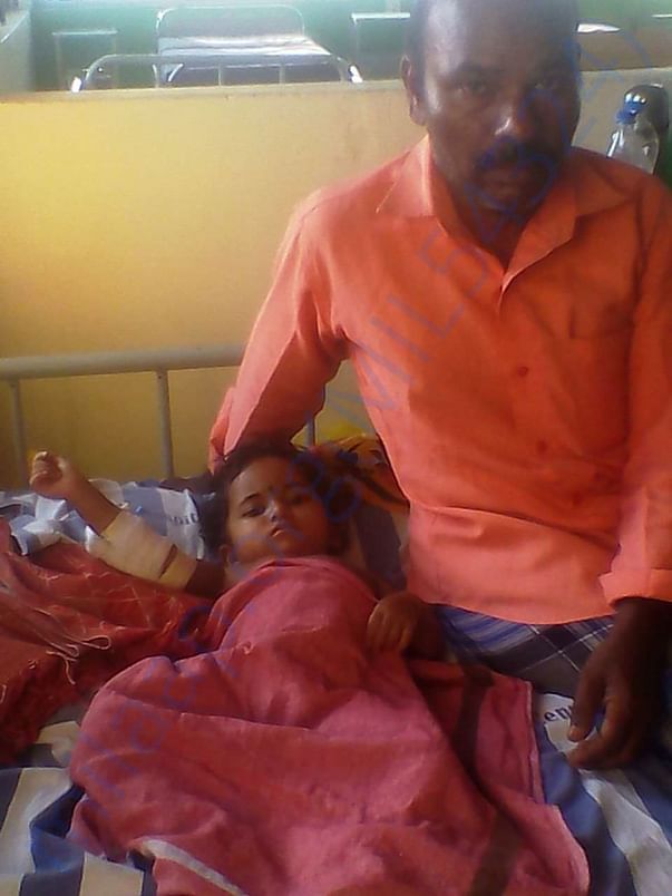 Photo of Baby Sanidhya with her father