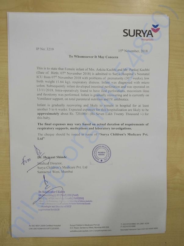 Estimation letter