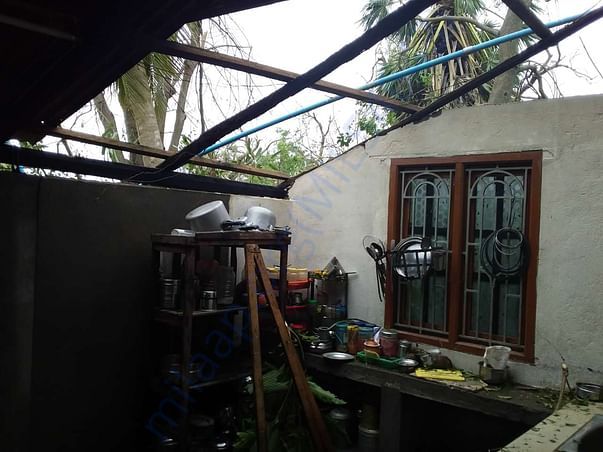 Damage of house