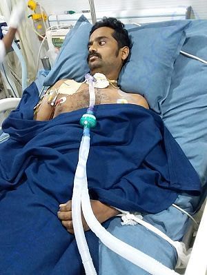 in hospital