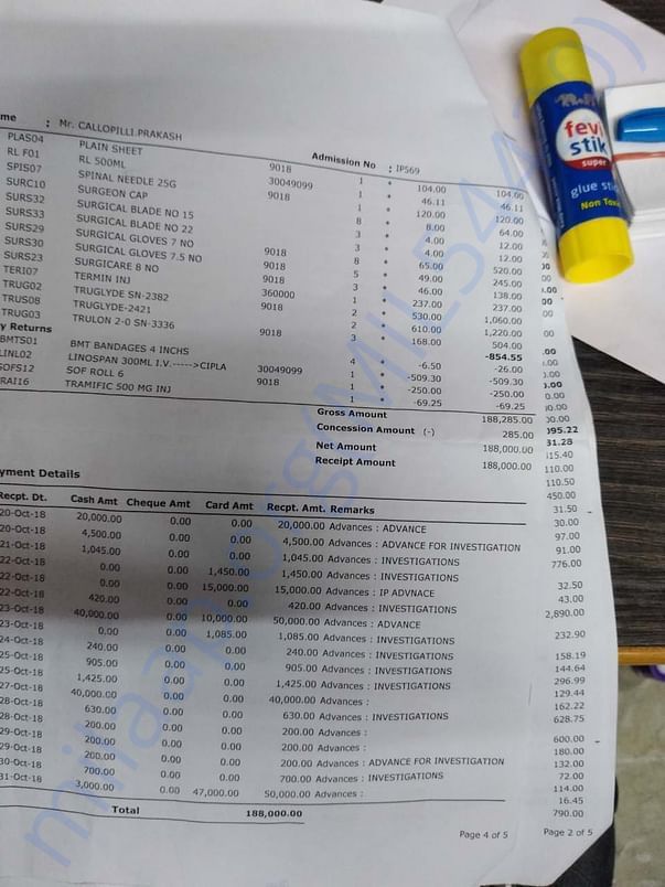 Some of the diagnostic bills