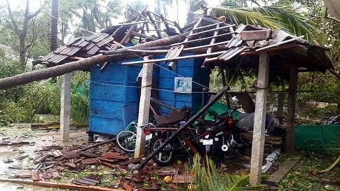House damaged