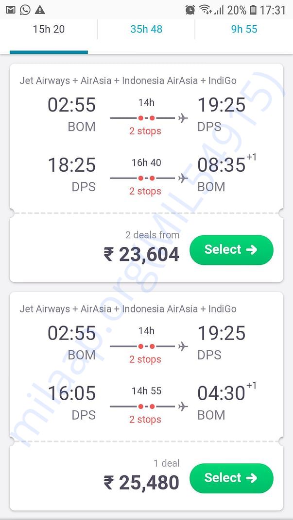 Average flight price
