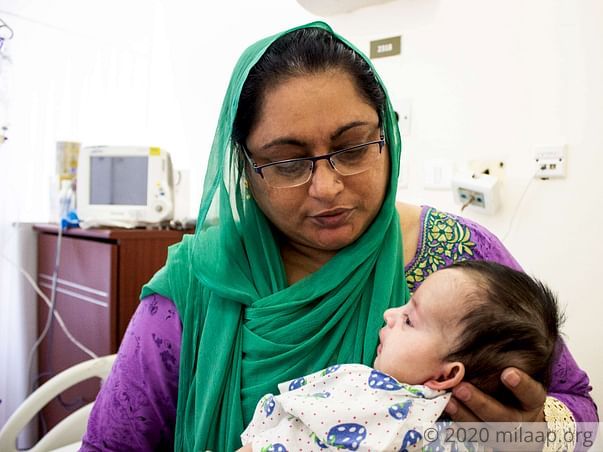 Baby Abrish Tasnim needs a bone marrow transplant to survive