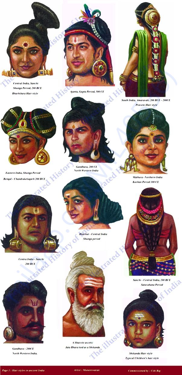 Sample page 1 ( cost : INR 18,000 ) , Hair Styles in Ancient India