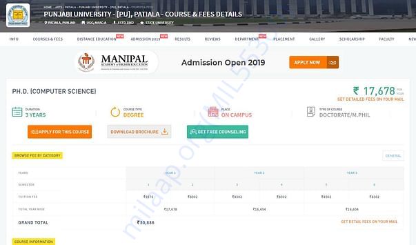 THIS IS MY FEES STRUCTURE FOR PH.D AND M.PHILL