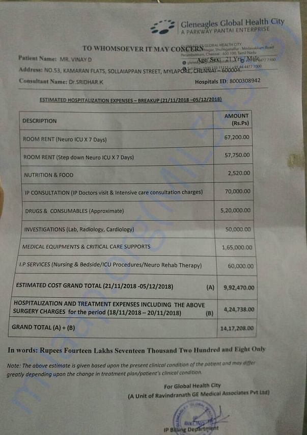Estimation bill