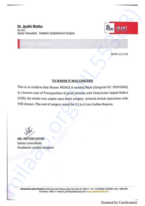 Estimation letter