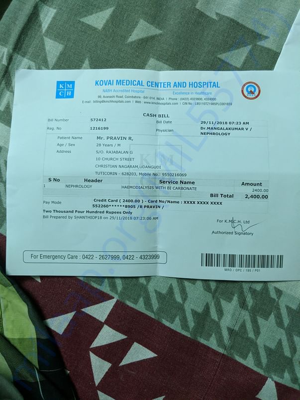 Dialysis bill