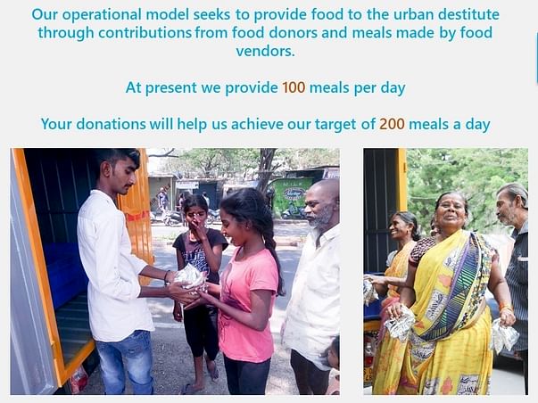 Help Us In Feeding The Urban Destitute