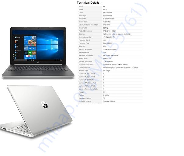 Laptop = Technical Details