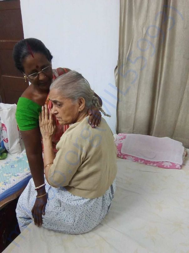 Please share the plight of this old lady paralyzed on the left side.
