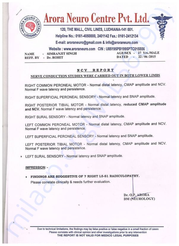 Scanning report