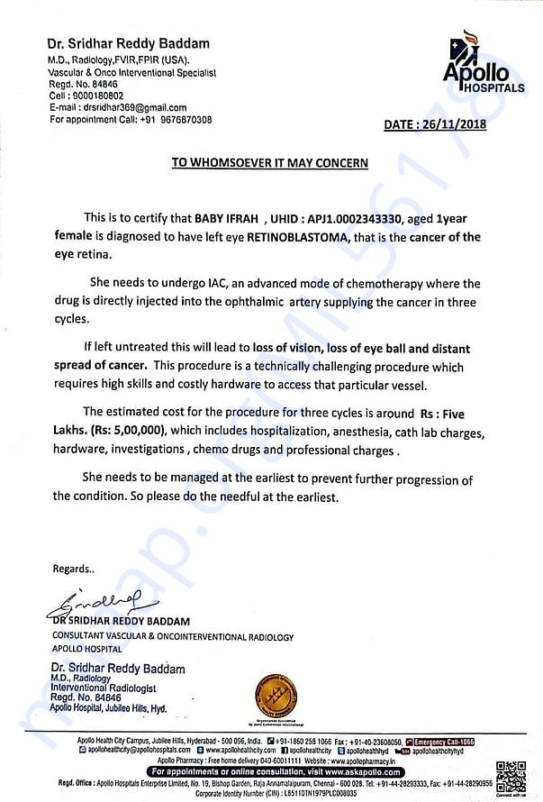 Estimation letter