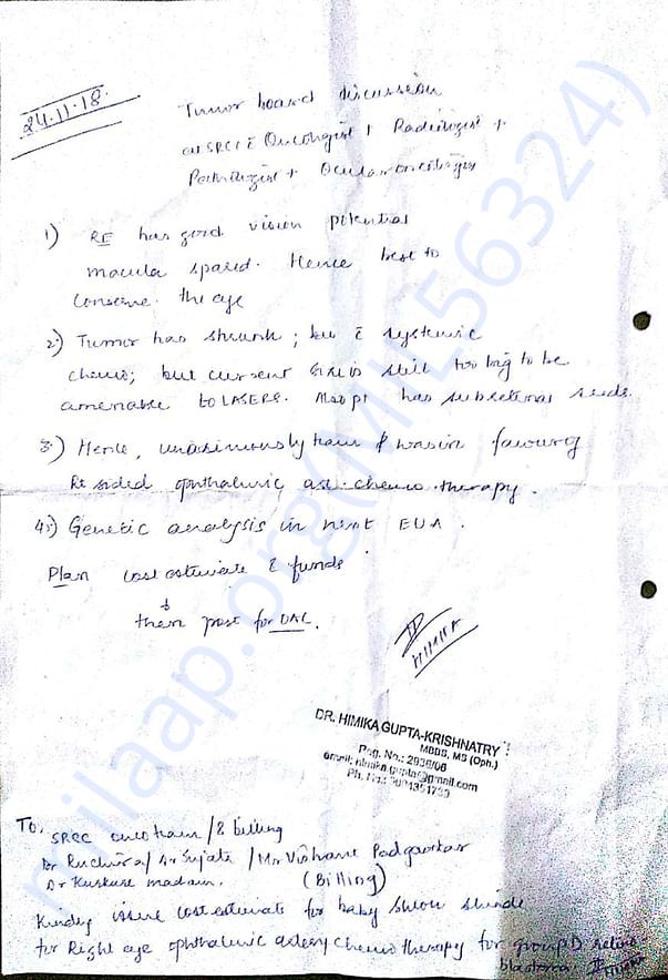 Hospital documents :