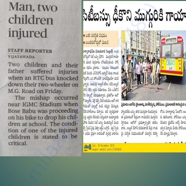 Bus accident news papers