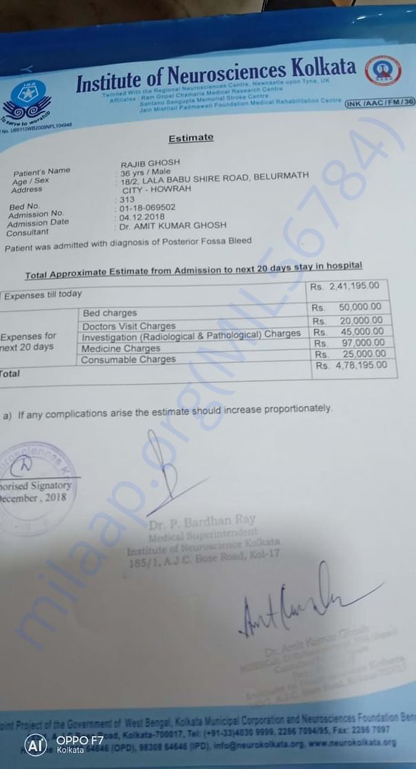 Medical Bill Estimate