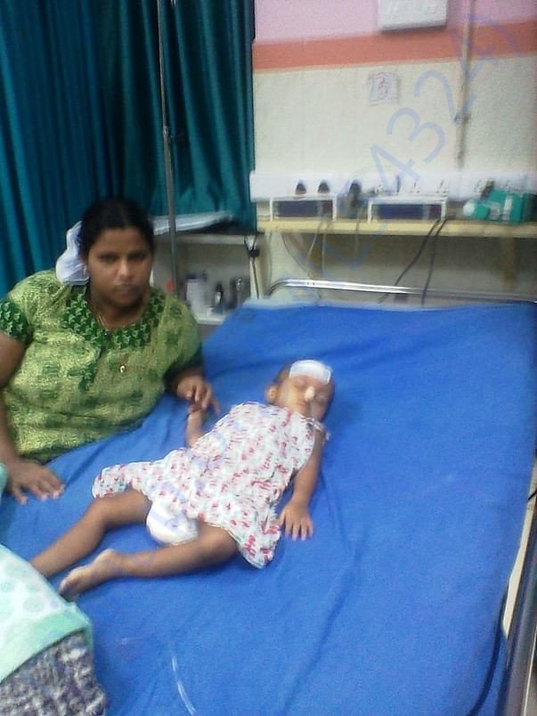 Sanidhya is in Calicut medical collage after her brain surgery