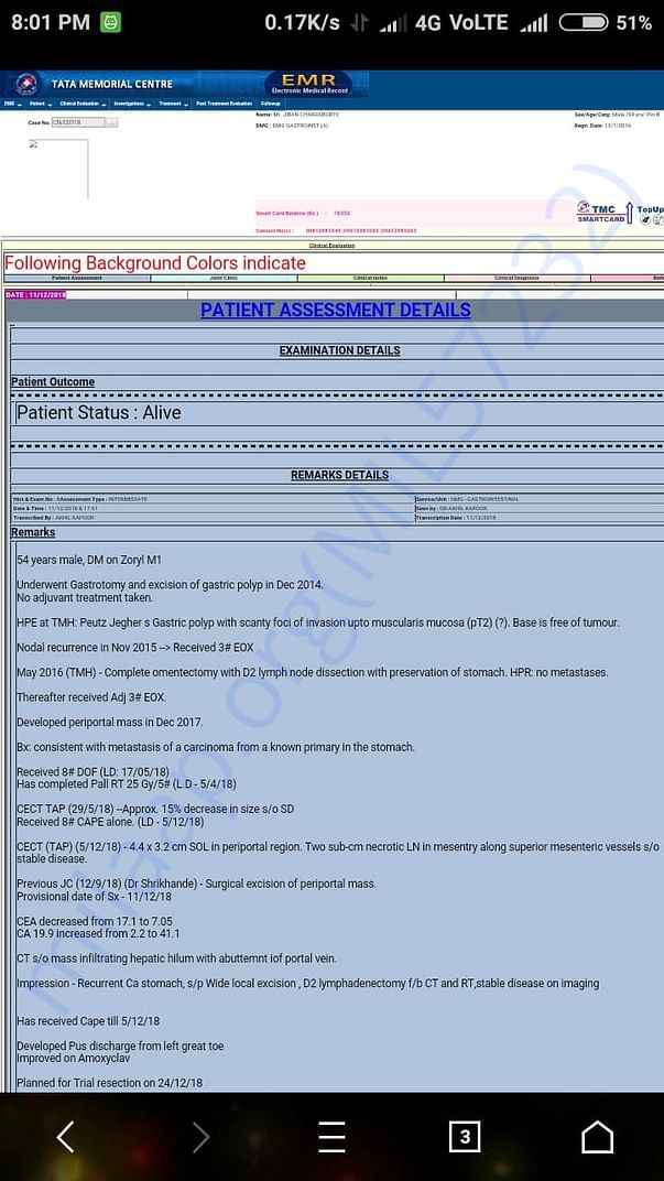Doctor's view of clinical evaluation