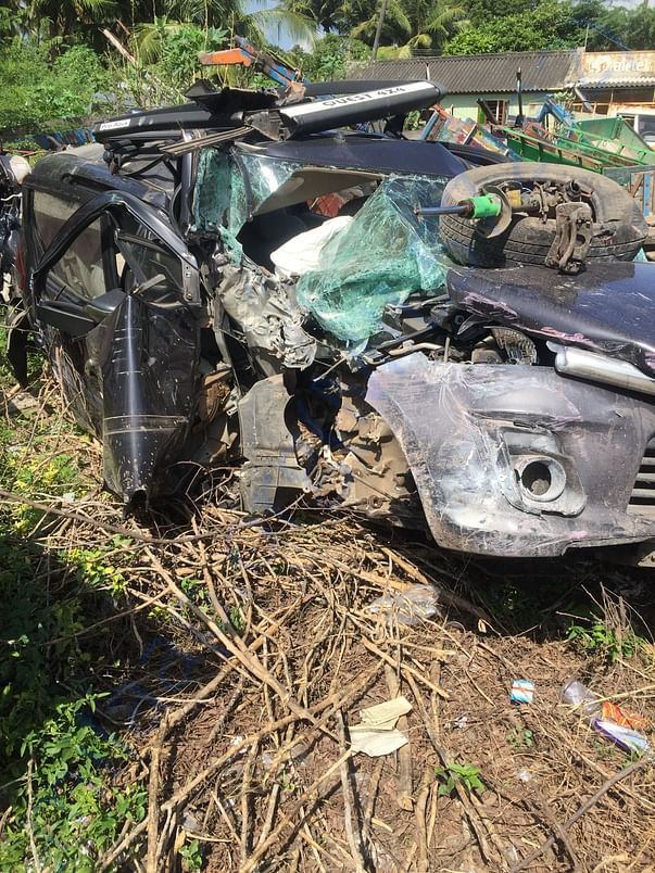 The car he was in