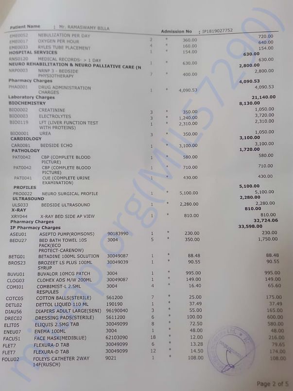 medical bill