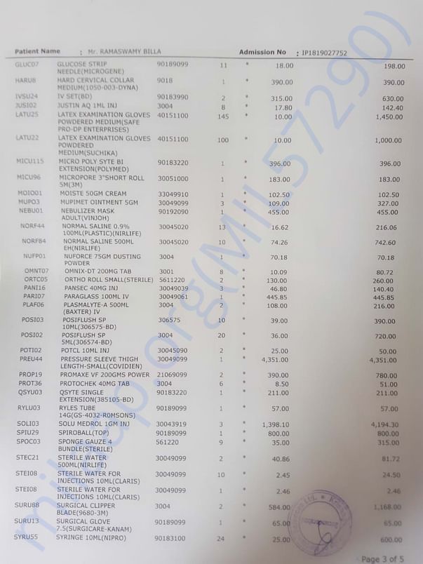 medical bill