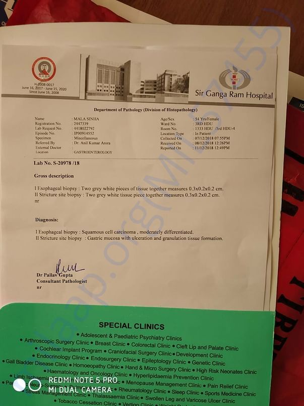 Diagnosis letter
