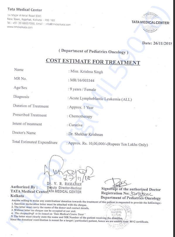 Estimation letter