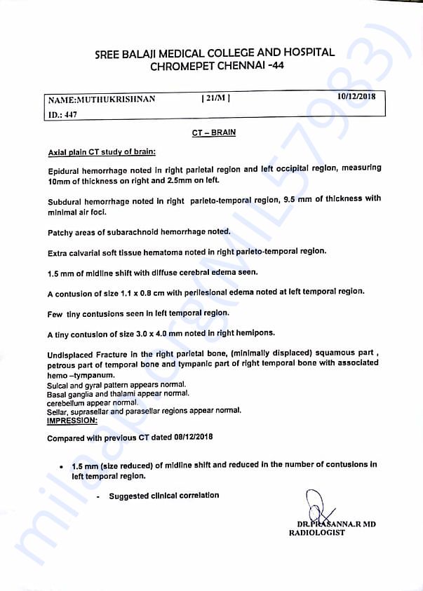 Medical report