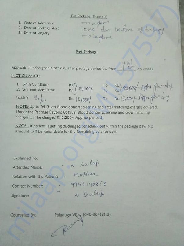 After operation estimate