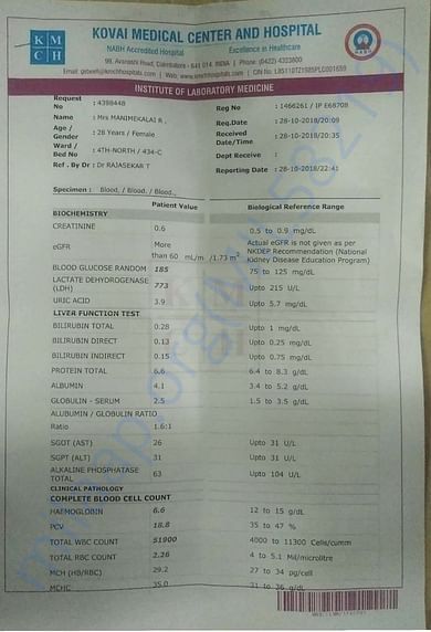 Medical report KMCH