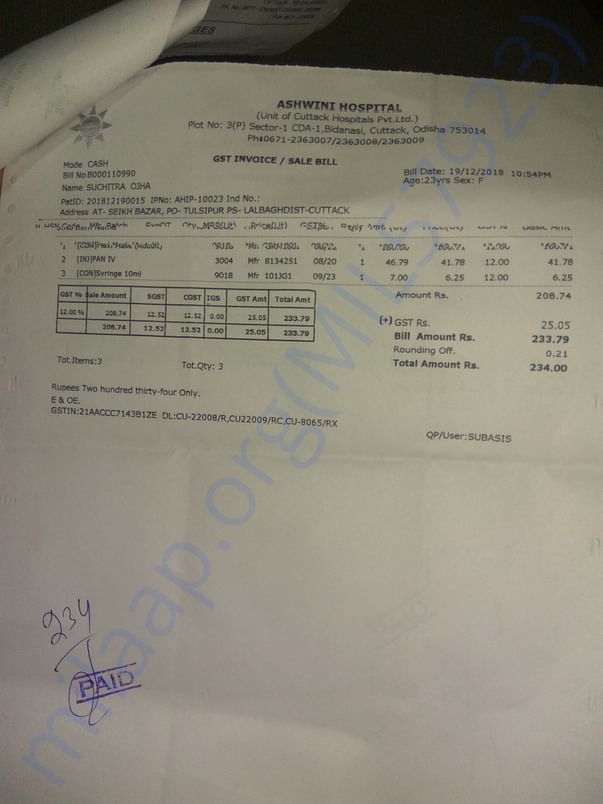 Medical bill