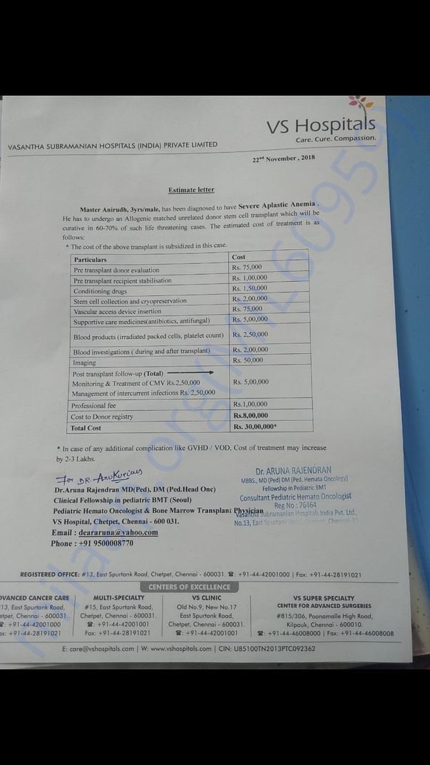 Estimation letter