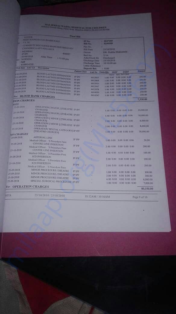 Hospital bills