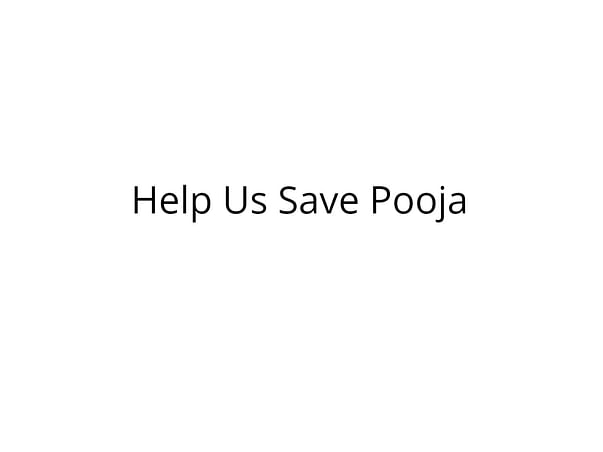 Help Pooja Fight Thyroid Cancer