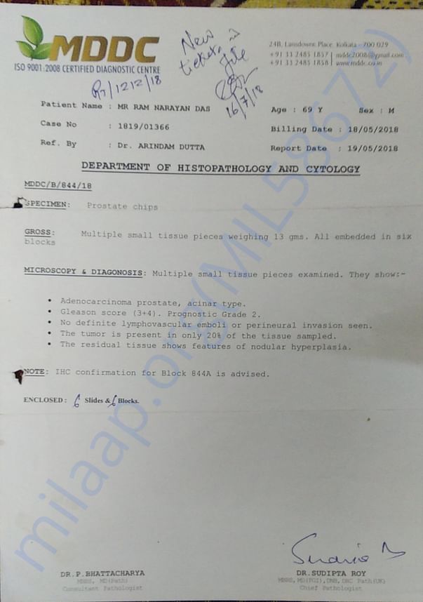 Biopsy Report of RAM NARAYAN DAS