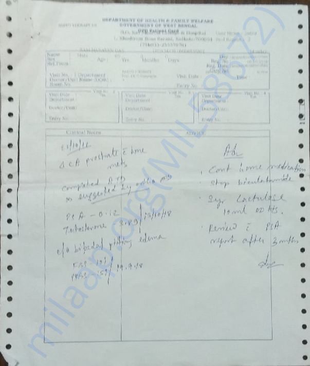 prescription of RAM NARAYAN DAS , page 09